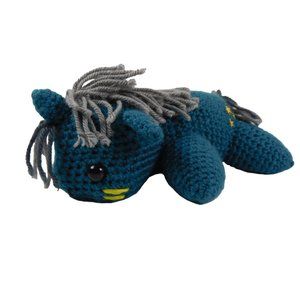 Hand Knitted Unicorn Plush 9" Handmade Stuffed Animal